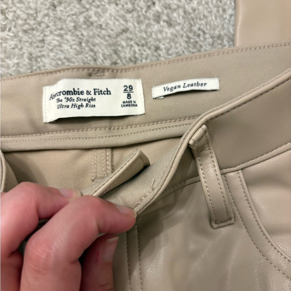 A&F Vegan Leather Pants - Picture 4 of 6